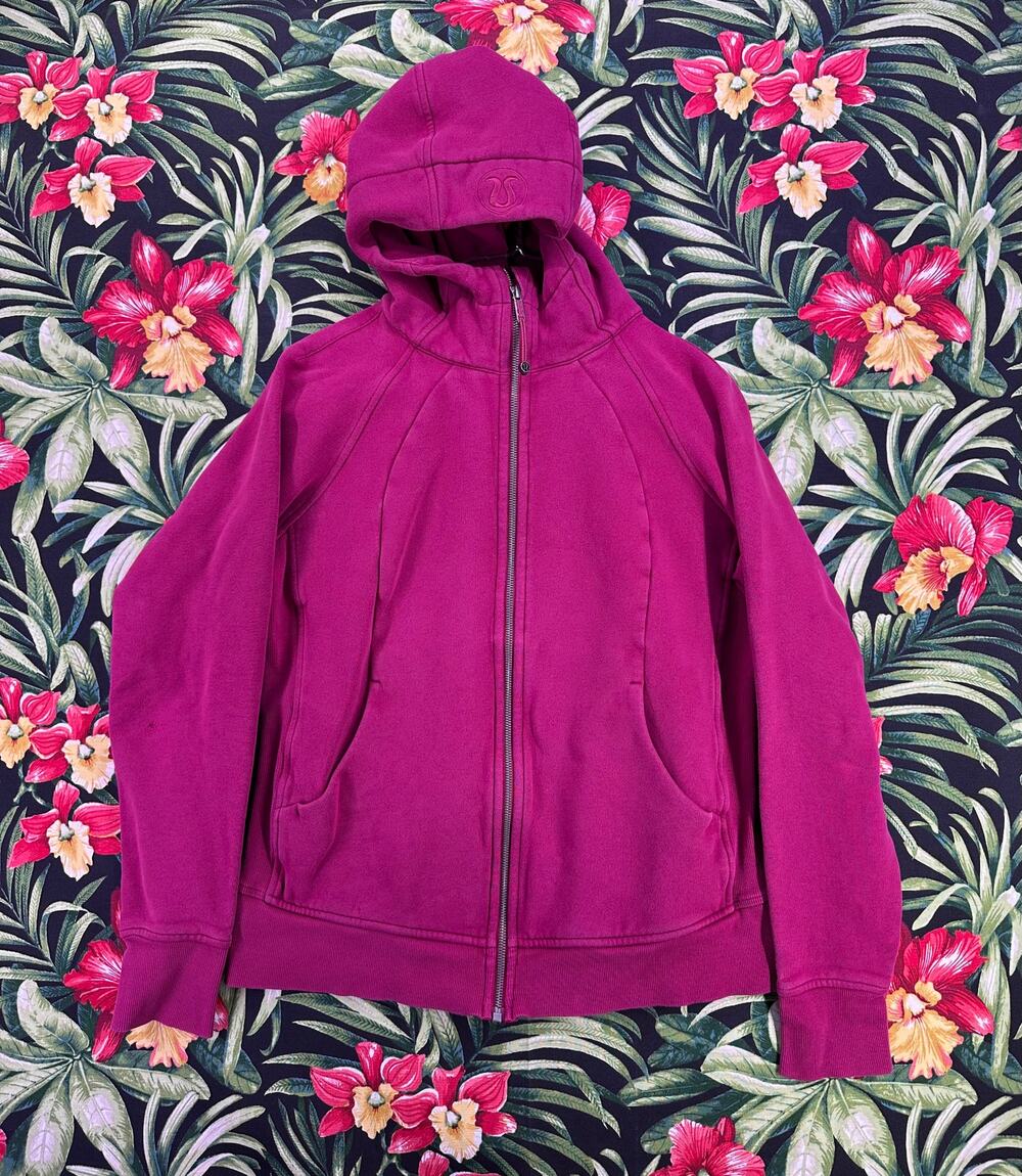 Lululemon Scuba Full Zip Hoodie Size Women’s 12 Purple Plum
